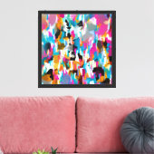 Abstract Bladerig Glanzend Patroon Canvas Afdruk (Insitu (Woonkamer))