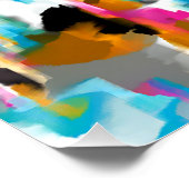 Abstract Bladerig Glanzend Patroon Perfect Poster (Hoek)