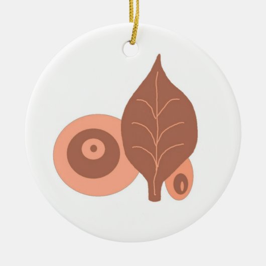 Abstract Bladontwerp Keramisch Ornament (Voorkant)