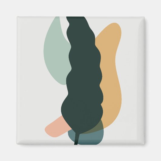 Abstract bladontwerp magneet (Voorkant)