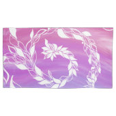 Abstract bladontwerp op roze achtergrond kussensloop (Voorkant)