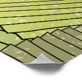 Abstract bladpatroon kleurig poster (Hoek)