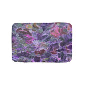 Abstract bladpatroon roze paars badmat (Voorkant)