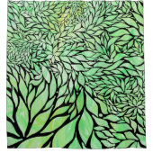 Abstract bladvormig bladontwerp douchegordijn (Voorkant)