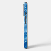 Abstract Blau Bevroren IJskristal Textuurpatroon Case-Mate iPhone Case (Achterkant / Links)