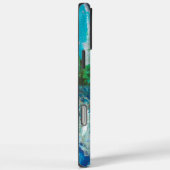 Abstract Blau en Groen Textuur Landschap Case-Mate iPhone Case (Achterkant / Rechts)