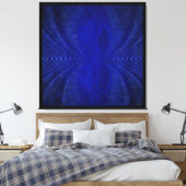 Abstract Blau Golf Canvas Afdruk (Insitu (Slaapkamer))