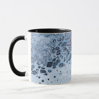 Abstract Blau & Grijs Oceaandrift Mok