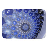 Abstract Blau Ombre Fractal Bellen Badmat (Voorkant)
