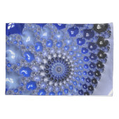 Abstract Blau Ombre Fractal Bellen Kussensloop (Achterkant)