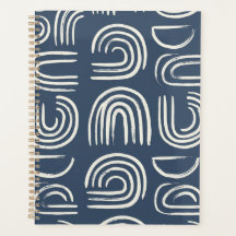 Abstract Blauw Abstract Boog Notitieboek | Modern 