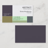 Abstract blauw, Aqua en Olive Visitekaartje (Voorkant / Achterkant)