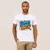 Abstract Blauw Aquarel Heren T-shirt (Voorkant volledig)