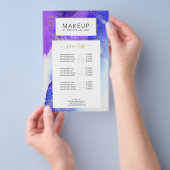 Abstract Blauw Aquarel met Nep Goudstof Flyer (Hand)