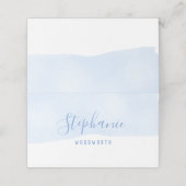 Abstract blauw aquarel plaatskaart, baby shower plaatskaartje (Buitenkant ongevouwen)
