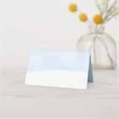 Abstract blauw aquarel plaatskaart, baby shower plaatskaartje (Achterkant)