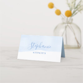 Abstract blauw aquarel plaatskaart, baby shower plaatskaartje