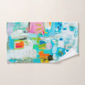 Abstract blauw bad handdoek (Handdoek)