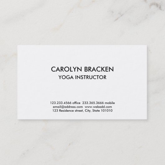 Abstract blauw beeld Waterverf elegant patroon Visitekaartje (Achterkant)