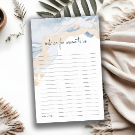 Abstract blauw beige kuststrand advies voor mama