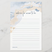 Abstract blauw beige kuststrand advies voor mama (Voorkant)