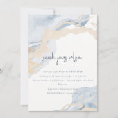 Abstract blauw beige kuststrand Baby shower Kaart (Voorkant)