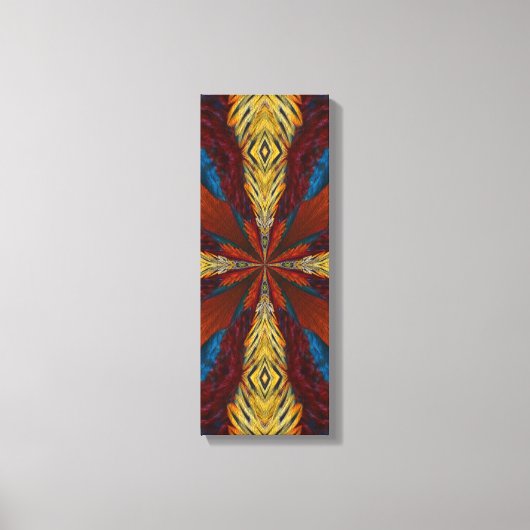 Abstract blauw blauw blauw Oranje schilderdoek Canvas Afdruk (Voorkant)