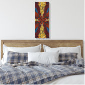 Abstract blauw blauw blauw Oranje schilderdoek Canvas Afdruk (Insitu (Slaapkamer))