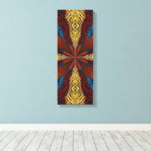 Abstract blauw blauw blauw Oranje schilderdoek Canvas Afdruk (Insitu (Houten vloer))