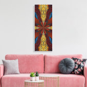 Abstract blauw blauw blauw Oranje schilderdoek Canvas Afdruk (Insitu (Woonkamer))