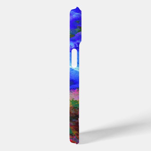 Abstract blauw bloemenblauw waterverf papaver Case-Mate iPhone case (Achterkant / Rechts)