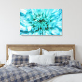 Abstract Blauw Bloemencanvas Canvas Afdruk (Insitu (Slaapkamer))