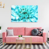 Abstract Blauw Bloemencanvas Canvas Afdruk (Insitu (Woonkamer))