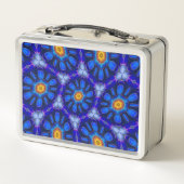 Abstract blauw bloemenpatroon (Achterkant)