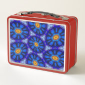 Abstract blauw bloemenpatroon (Achterkant)