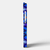 Abstract blauw bloemenpatroon Case-Mate iPhone case (Achterkant / Links)