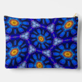 Abstract blauw bloemenpatroon etui (Achterkant)