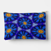 Abstract blauw bloemenpatroon etui (Achterkant)