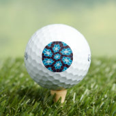 Abstract blauw bloemenpatroon golfballen (Insitu Shirt)