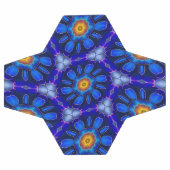 Abstract blauw bloemenpatroon voetbal (Enkel)