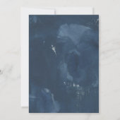 Abstract Blauw Blozen Goud Aquarel Luxe Save The Date (Achterkant)