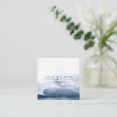 Abstract Blauw Borstelslag Therapeut Visitekaartje (Staand voorkant)