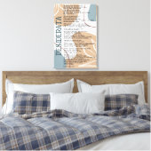 Abstract Blauw Bruin Desiderata van Max Ehrman Canvas Afdruk (Insitu (Slaapkamer))