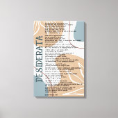 Abstract Blauw Bruin Desiderata van Max Ehrman Canvas Afdruk (Voorkant)