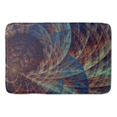 Abstract Blauw Bruin Zwirls Fractal Badmat (Voorkant)