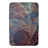 Abstract Blauw Bruin Zwirls Fractal Badmat (Voorkant Verticaal)