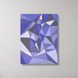 Abstract blauw canvas afdruk