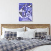 Abstract blauw canvas afdruk (Insitu (Slaapkamer))