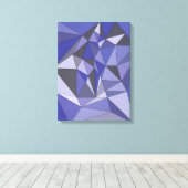 Abstract blauw canvas afdruk (Insitu (Houten vloer))