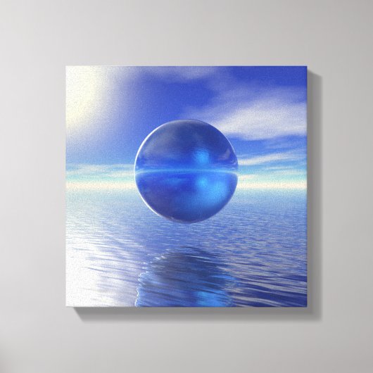 Abstract Blauw Canvas Afdruk (Voorkant)